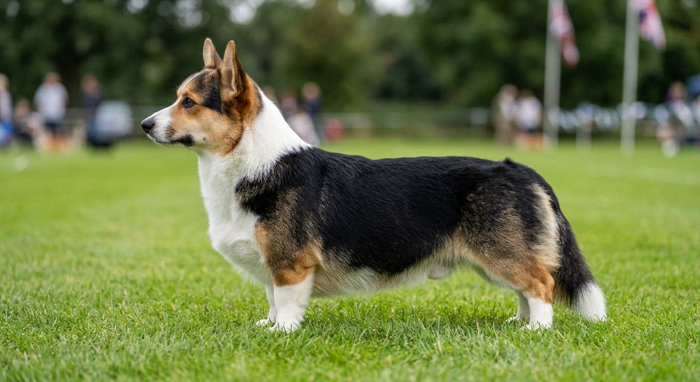 korgi-onsnovne-karakteristike Pembroke Welsh Corgi u stavu za izložbu